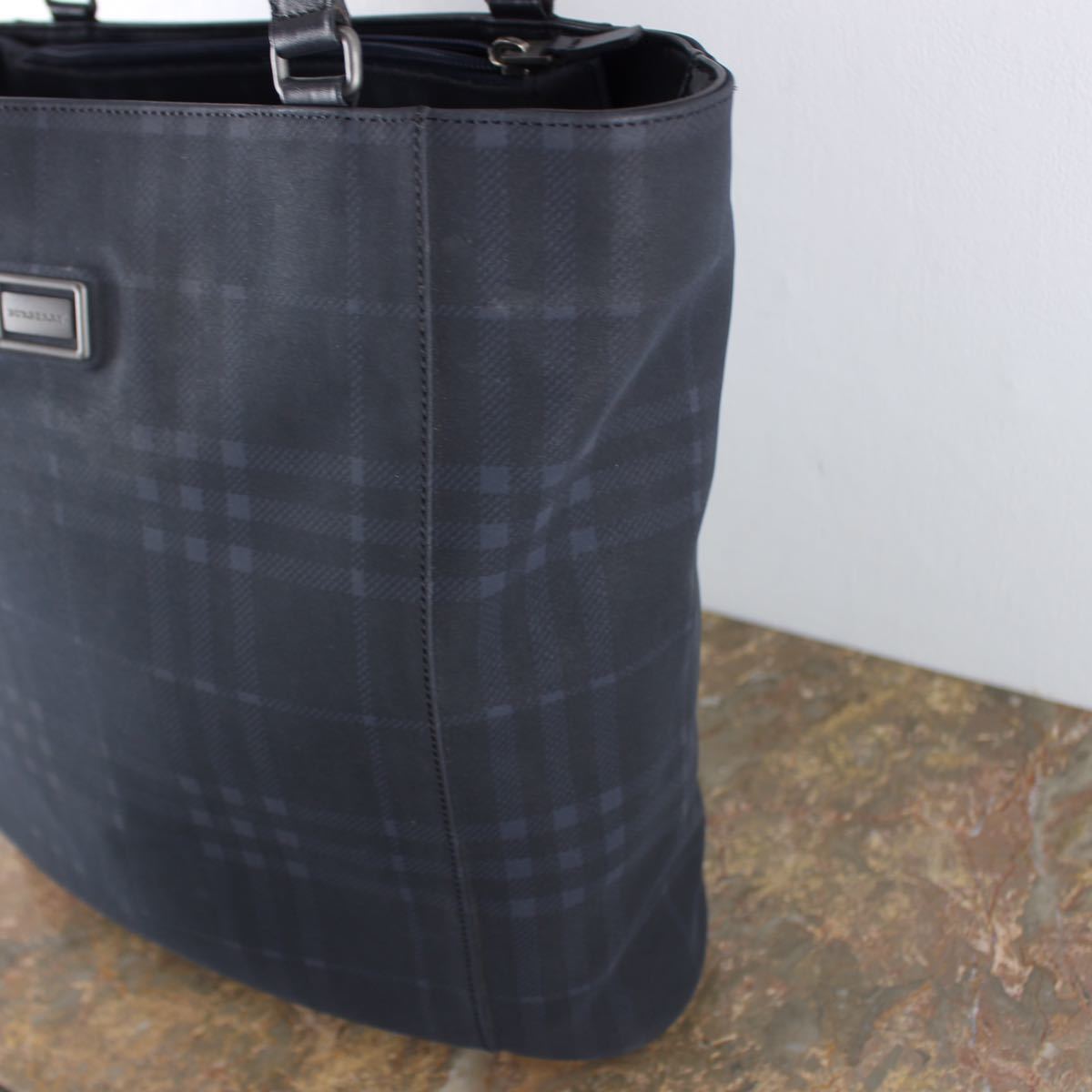 BURBERRY LONDON CHECK PATTERNED TOTE BAG MADE IN ITALY/バーバリーロンドンチェック柄トートバッグ
