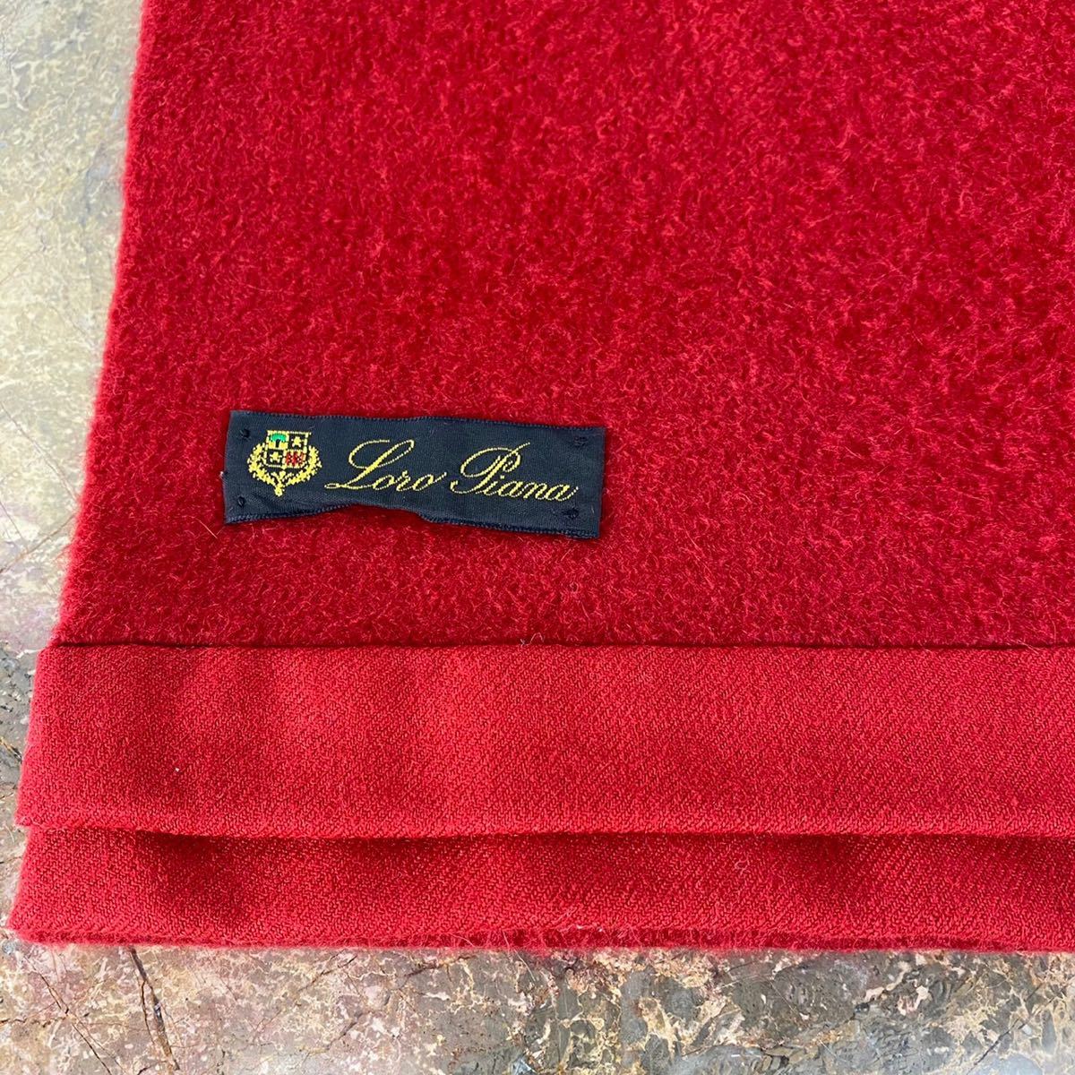 LORO PIANA CASHMERE100% MUFFLER MADE IN ITALY/ロロピアーナカシミヤ100%マフラー_画像7