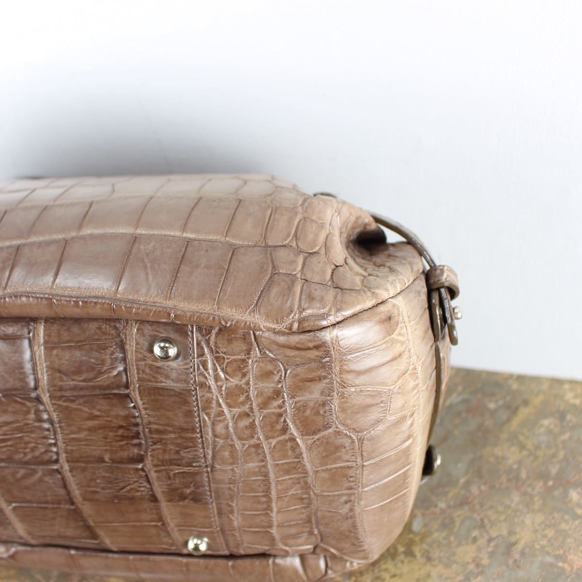 JRA MARC CROCODILE LEATHER HAND BAG/JRAマーククロコダイルレザーハンドバッグ_画像6