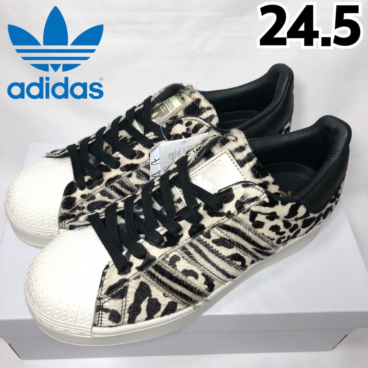 新品国産 adidas - adidas 24.5 スーパースター スニーカー チェック