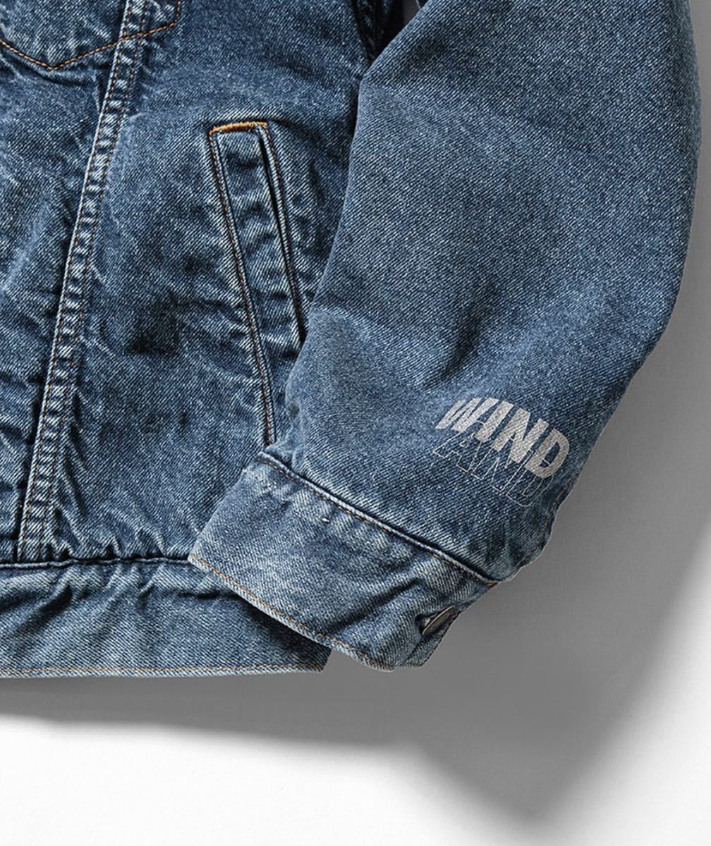 ★限定 Lサイズ★ WIND AND SEA × MINEDENIM Denim Boa GJKT Indigo Large 3 ウィンダンシー マインデニム デニム ボアジャケット Supreme_画像3