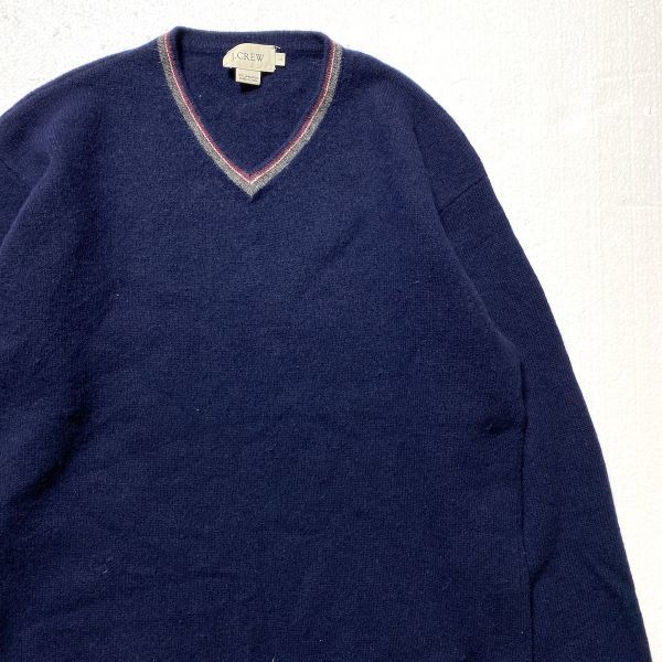 【あす楽対応】 J.CREW Jクルー 00's 90's Vネック オールド 旧タグ 00年代 90年代 紺 (L) ニットセーター ウール 男性用 【あす楽対応】 J.CREW Jクルー 00's 90's Vネック オールド 旧タグ 00年代 90年代 紺 (L) ニットセーター ウール 男性用