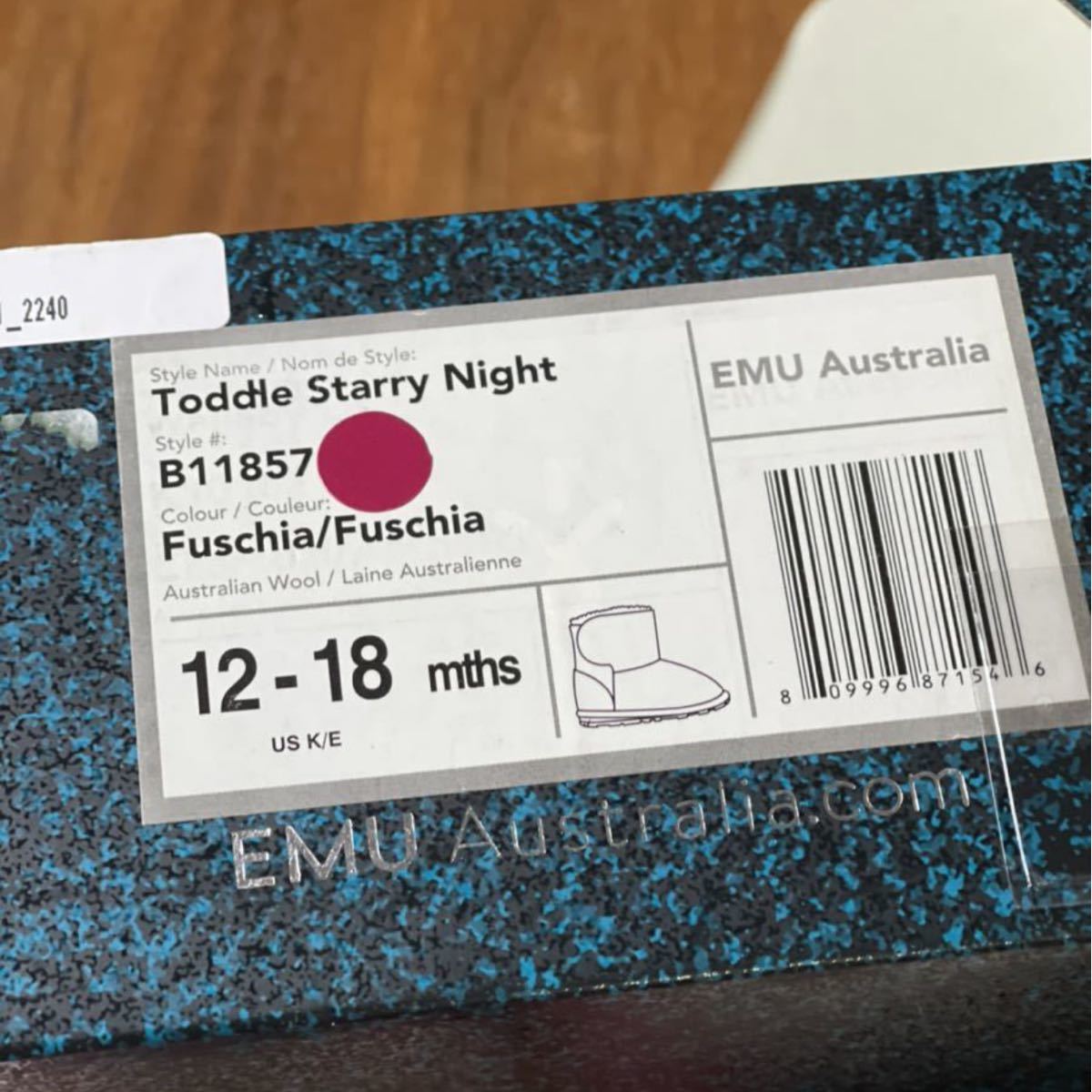 EMU エミュー ブーツ TODDLE STARRY NIGHT B11857 12M-18M ピンク12.0/13.0