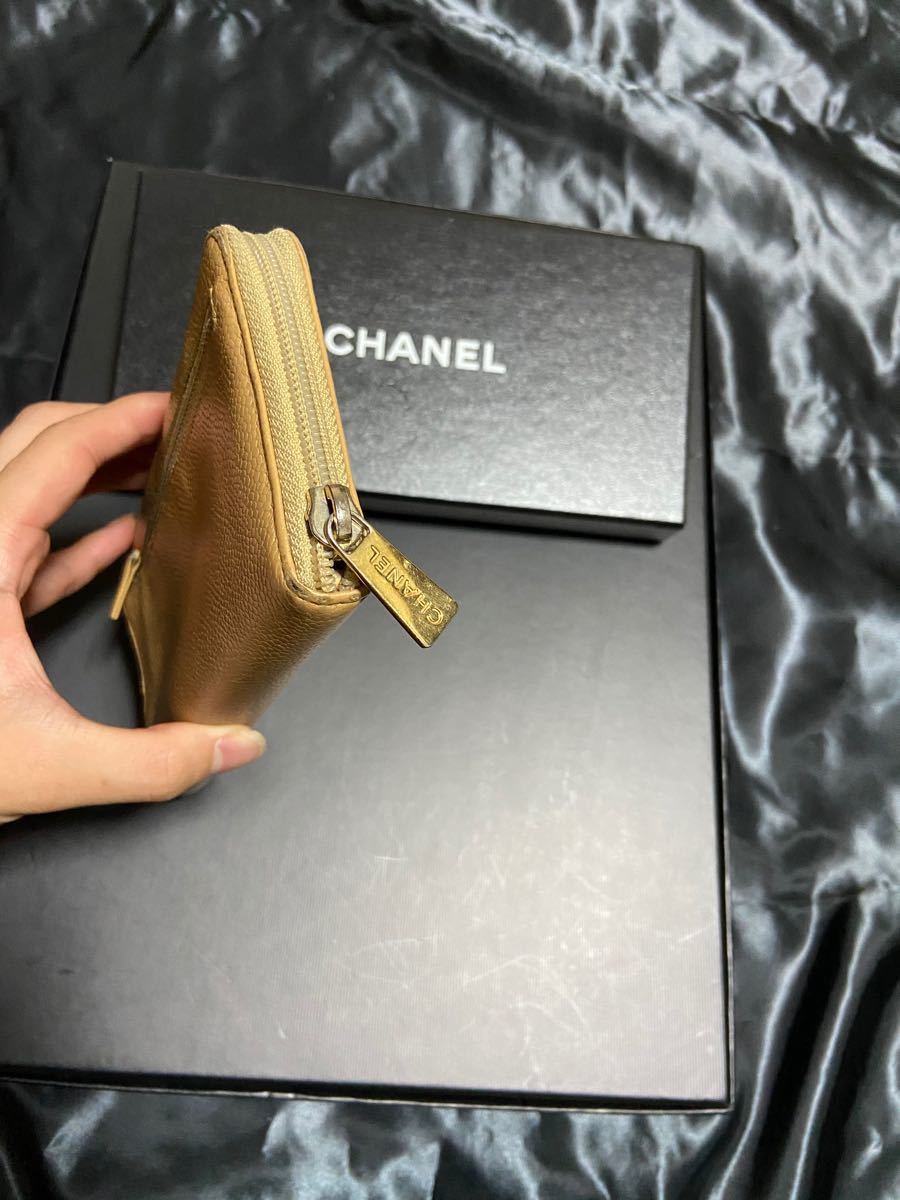 CHANEL シャネル 長財布 ココマーク ラウンドファスナー キャビアスキン ジッピーウォレット ラウンドファスナー長財布