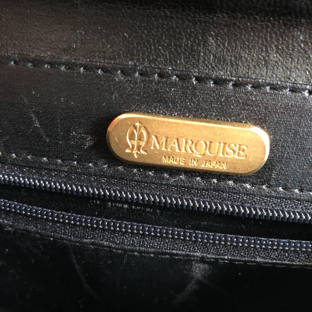 MARQUISE 黒革バック フォーマルバッグ ハンドバッグ　日本製