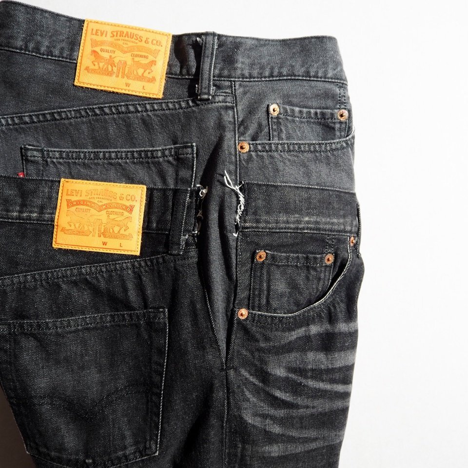 R2685P ▼JUNYA WATANABE MAN ジュンヤワタナベ × Levi's リーバイス▼ 25SS 再構築 ドッキング デニムパンツ ブラック M rb mks_画像5