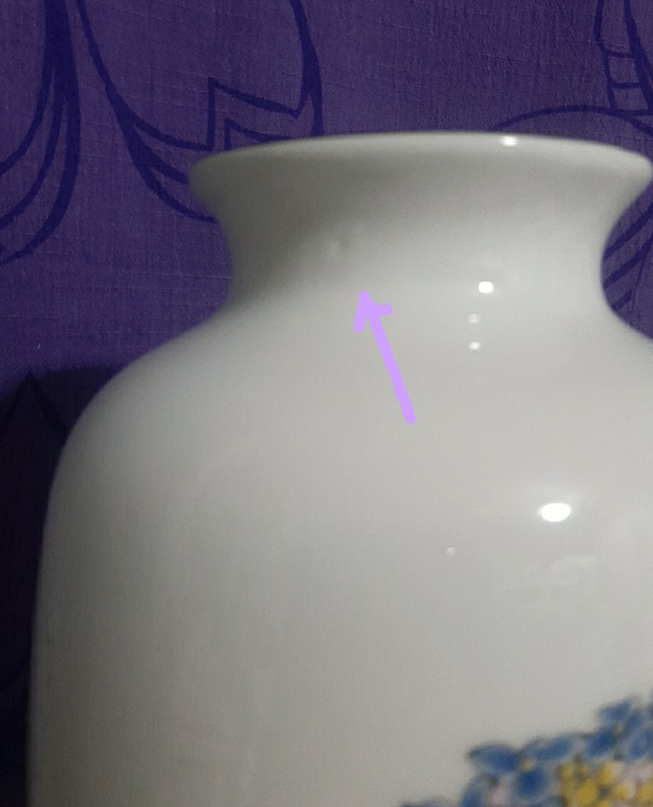 【新品未使用】紫陽花　あじさい　手描き　花器　花瓶　フラワーベース