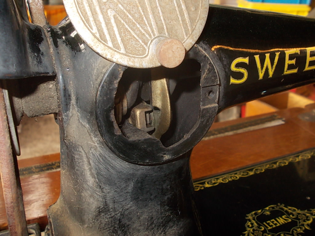  Showa Retro шт. имеется швейная машина SWEET ножная швейная машина чёрный античный сеть глаз металлический ножек 