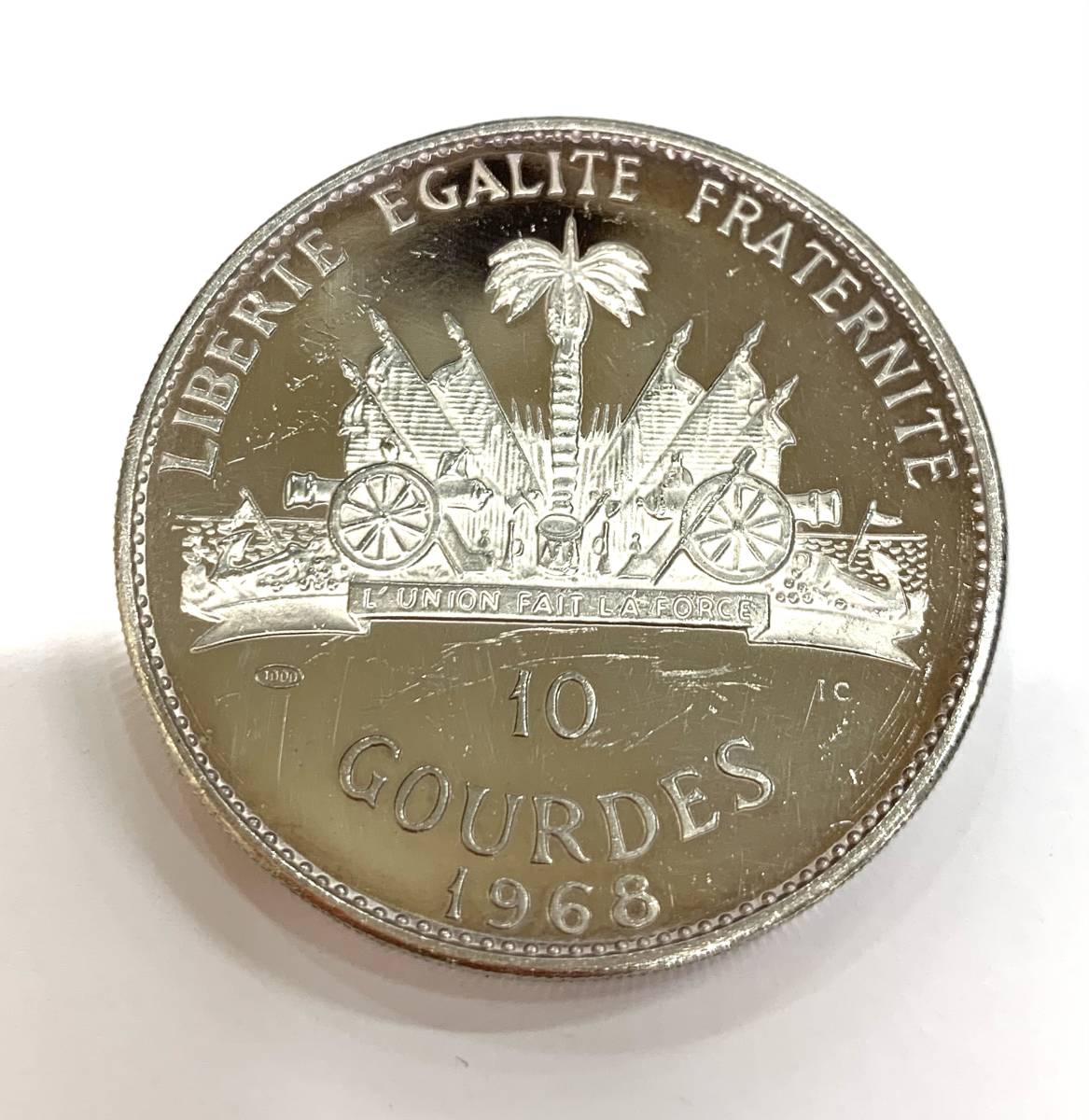 ハイチ共和国 革命10周年記念プルーフ銀貨 10グールド 1968年-