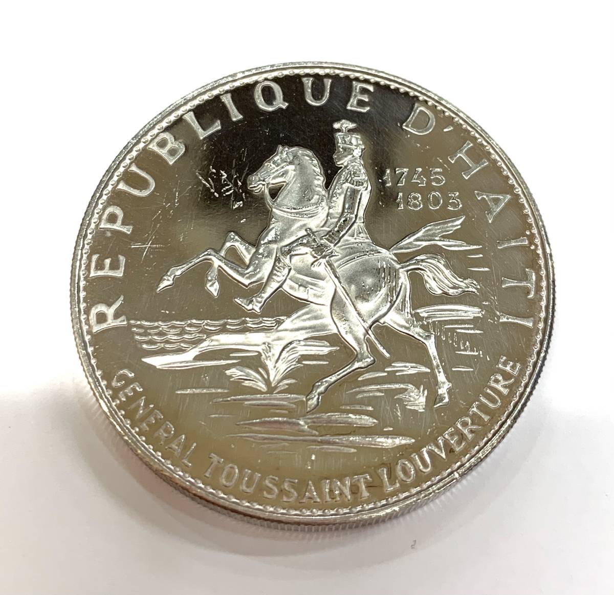 ハイチ共和国 革命10周年記念プルーフ銀貨 10グールド 1968年