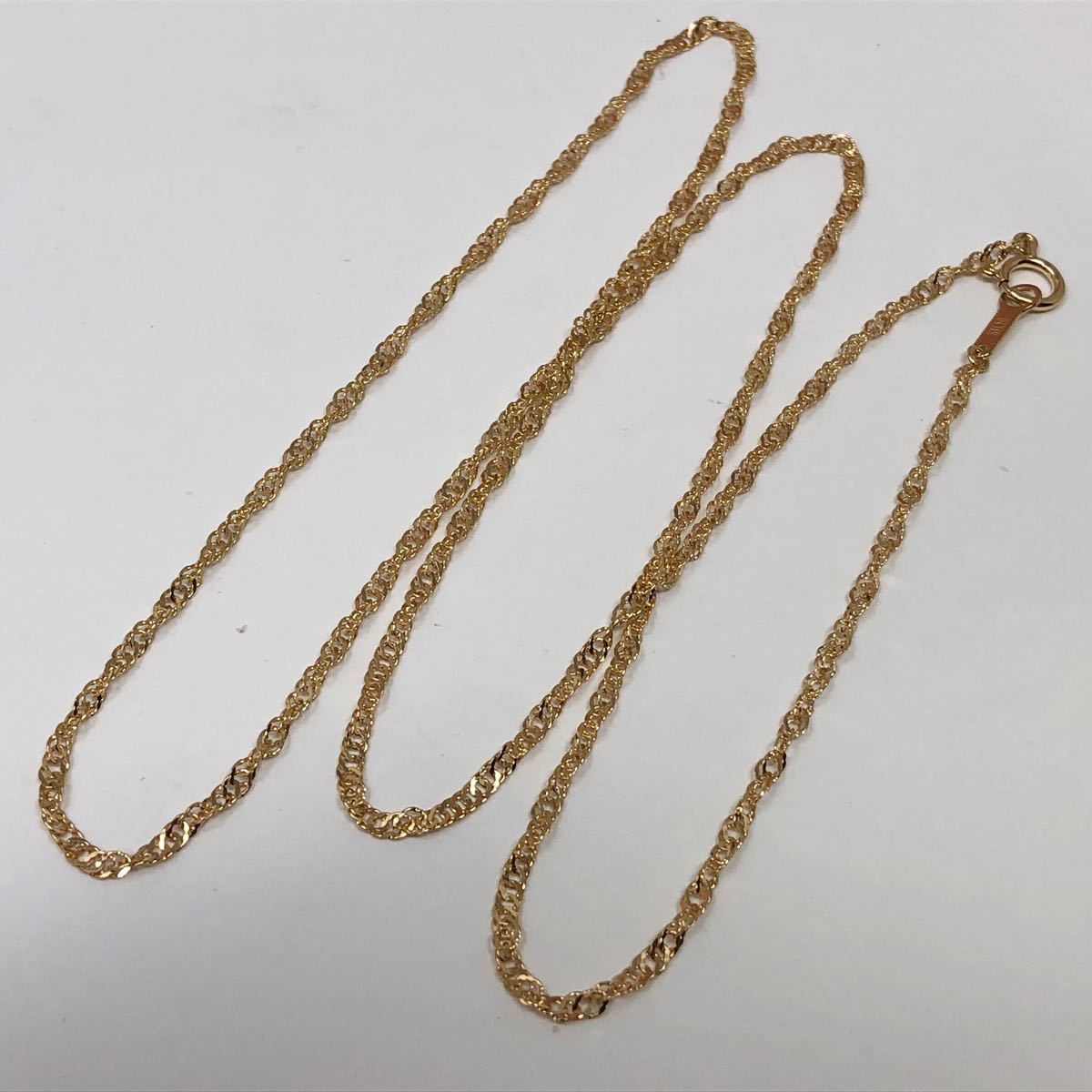 k18YG AU750 k18金 イエローゴールド ネックレス スクェア