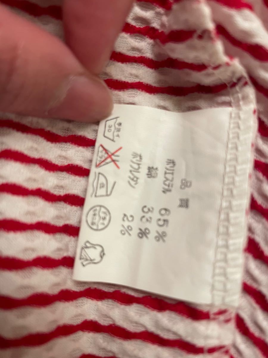 Paypayフリマ 白 赤ボーダーワンピース Paypayフリマ 白 赤ボーダーワンピース