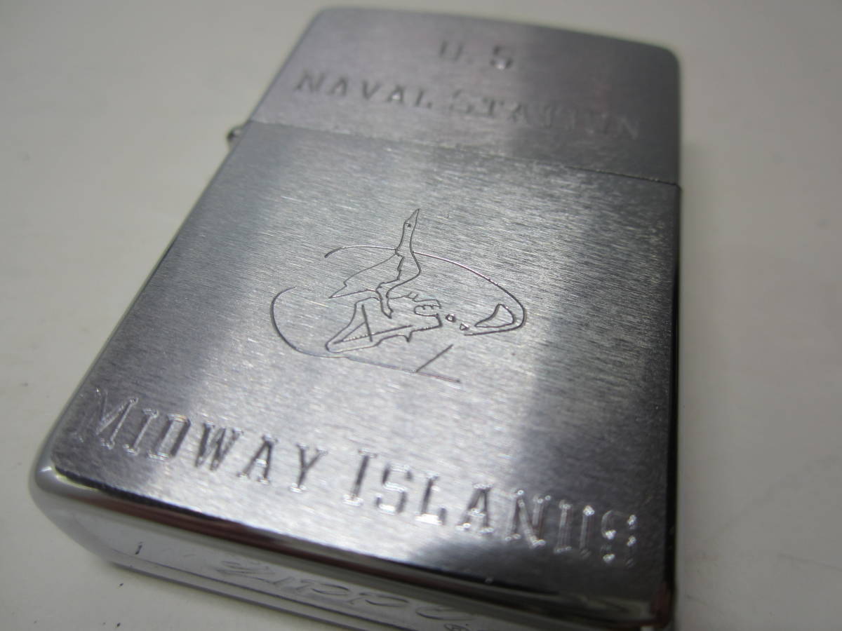 ☆Vin-Zippo★ #200 ブラッシュケース 米海軍 ミッドウェー アホウ鳥 ヴィンテージ 1977年　_画像9