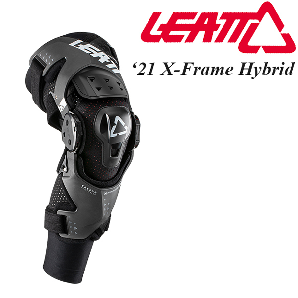 ★新品★ L ブラック Leatt ニーブレイス 左右ペア X-Frame Hybrid 2021年 最新モデル 膝（ひざ）、脛（すね）