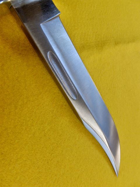 Vintage BUCK KNIFE MODEL 119V USA　希少特厚平型ブラックシース付き【ビンテージ・バックナイフ】