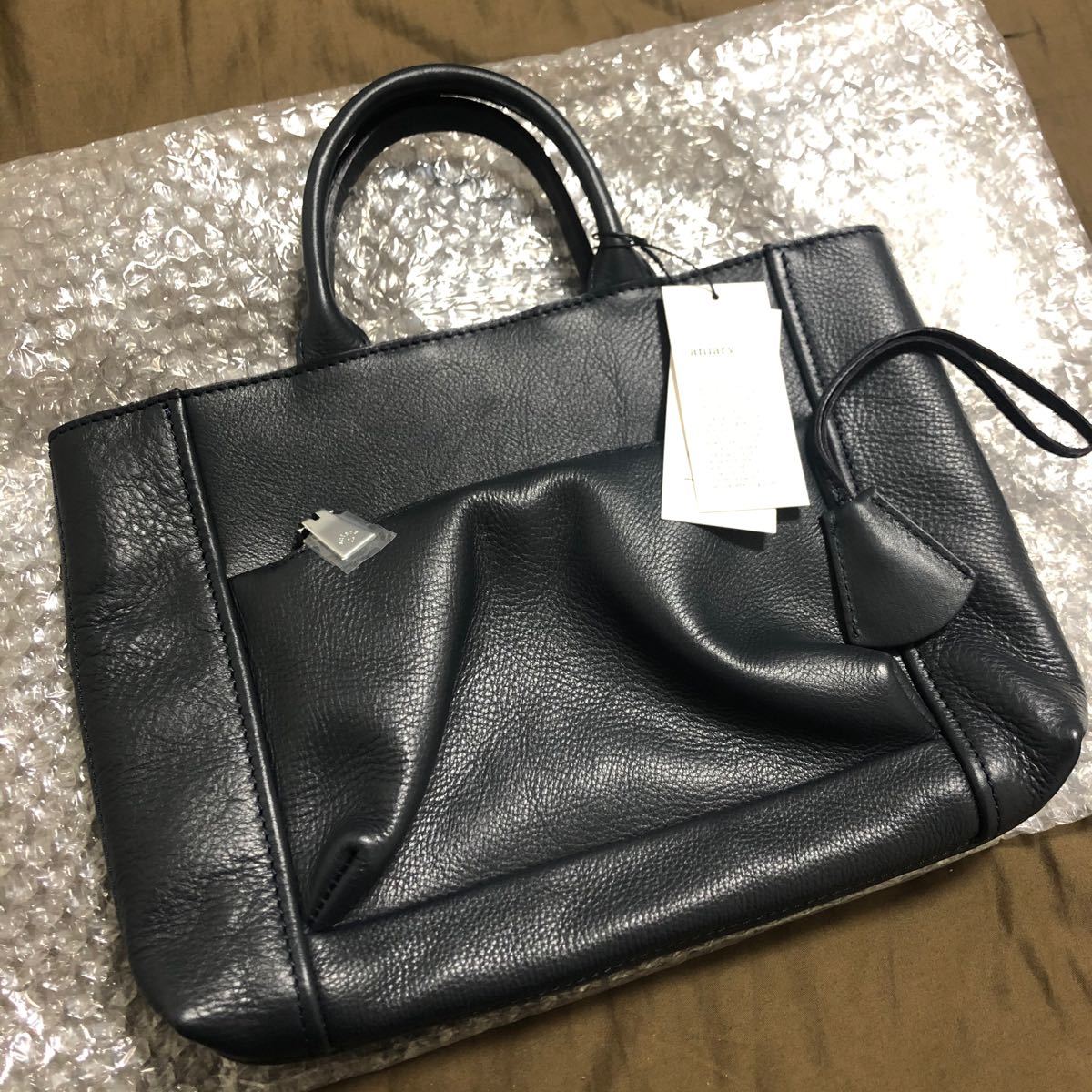 アニアリ トートバッグ aniary シュリンクレザー Shrink Leather ミニトートバッグ  新品