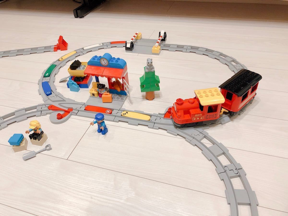 レゴ(LEGO)デュプロ　キミが車掌さん! おしてGO機関車デラックス＋踏切レールセット＋鉄道橋とレールセット