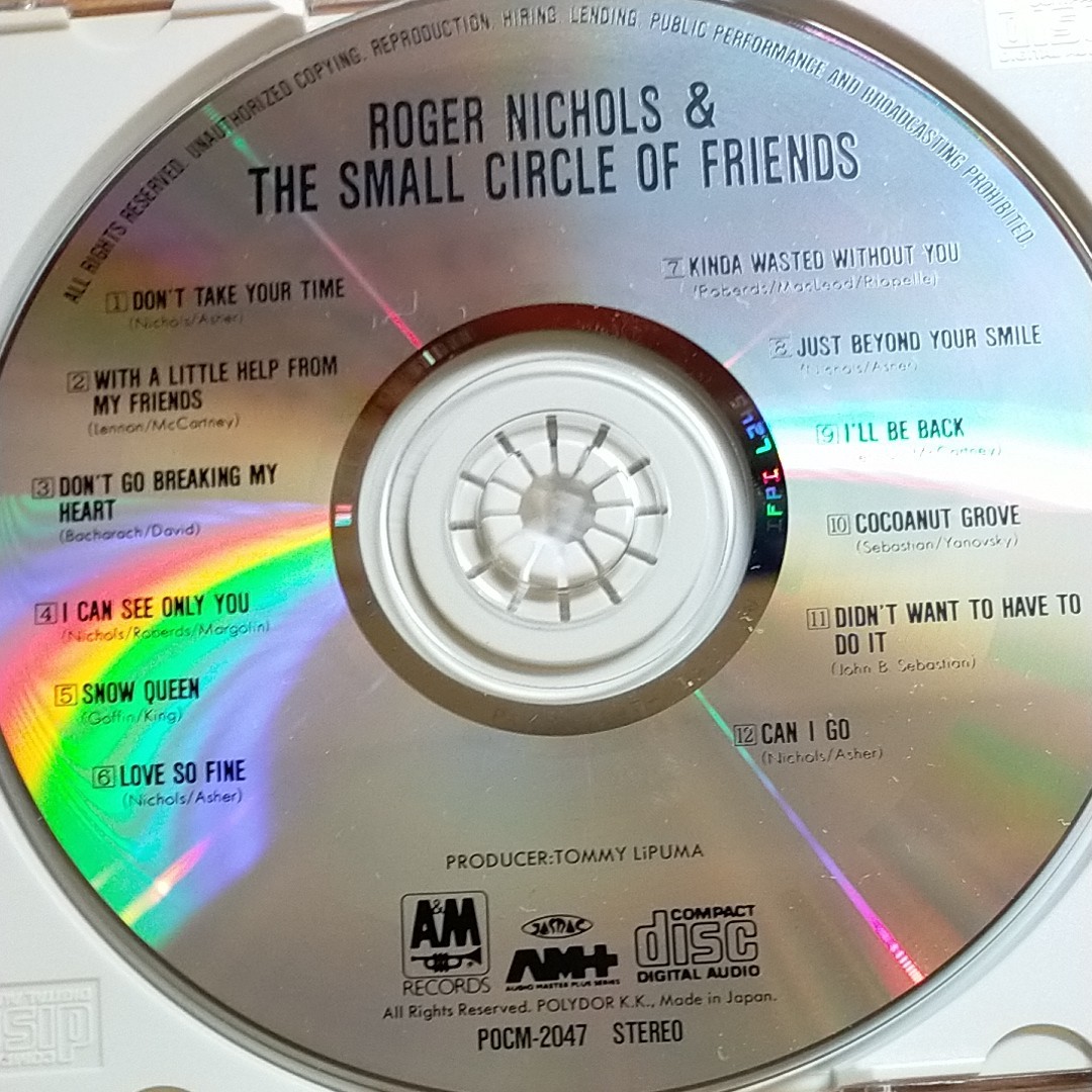 Roger Nichols & SMALL CIRCLE OF FRIENDS CD 日本語解説付き