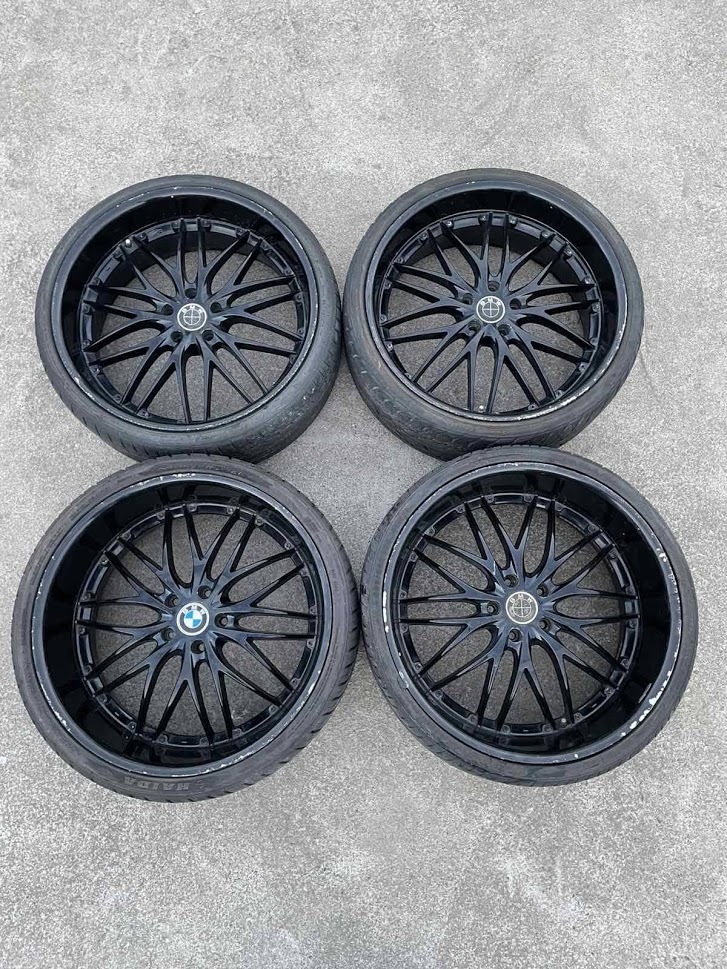魅力的な価格 BMW 7シリーズ メッシュ E65/E66 22インチ アルミホイール 中古品 深リム 4本セット 22X9JJ +23 20X10.5JJ +20 PCD120 22インチ