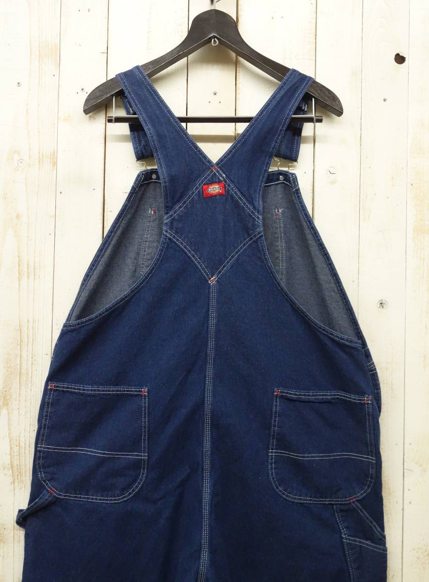 古着卸　VINTAGE US古着 ＊Dickies ディッキーズ ＊DENIM OVERALL デニムオーバーオール W42L30＊W416JEK ＊MADE IN MEXICO　_画像6