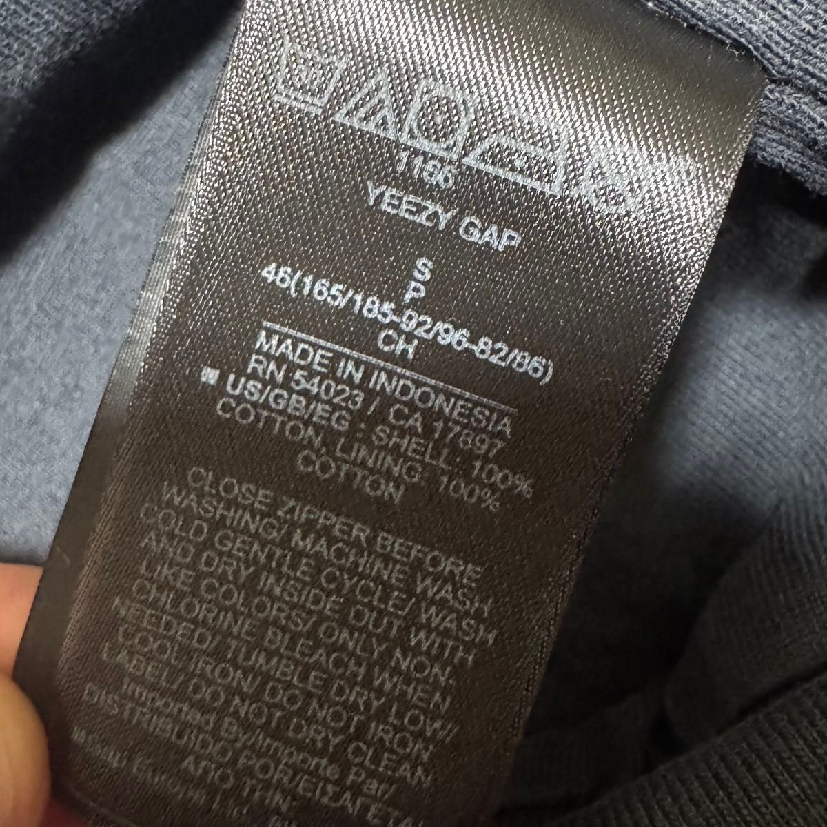 YEEZY GAP ZIP UP Hoodie H14B Sサイズ Poetic Black ジップアップ 