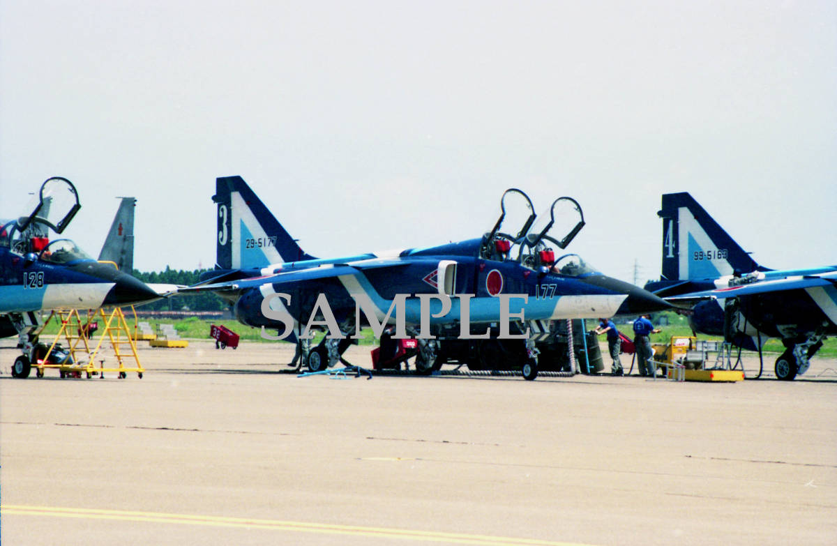 F[ aircraft photograph ]L version 3 sheets aviation self ..T-2 blue Impulse new rice field . basis ground 