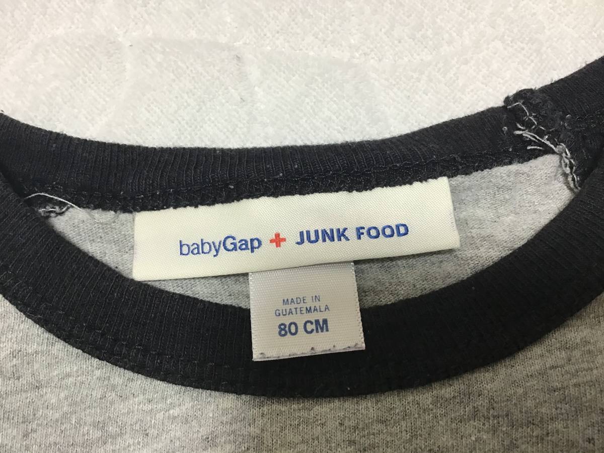 baby Gap ＋　JUNKFOOD バットマン　長袖ラグランTシャツ　80cm_画像3