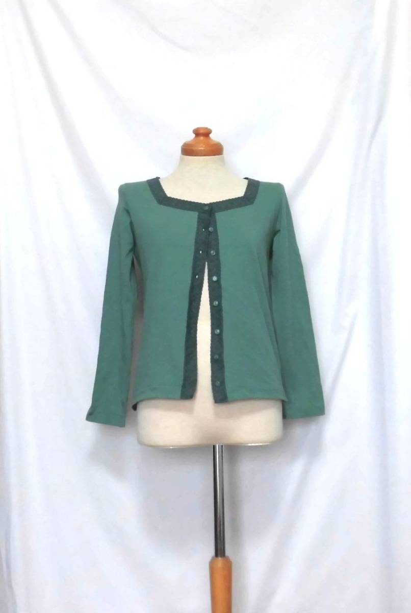 ( beautiful goods free shipping!) ketty Katty green race cardigan cut and sewn material ( Classic elasticity eminent on goods Kiyoshi . washing machine wash possibility )