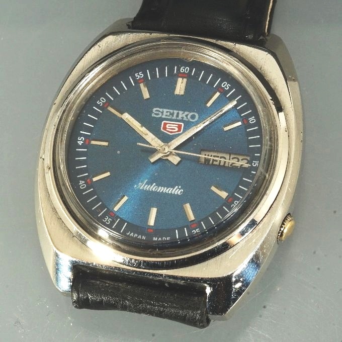 ゆめや直販特別価格 セイコー Seiko 5 ネイビーブルー 自動巻き メンズ 受注製作 アクセサリー 時計 ブランド腕時計 Roe Solca Ec