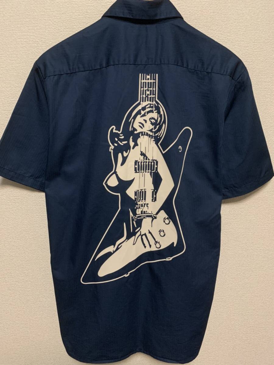 * price cut negotiations equipped * Hysteric Glamour girl print shirt *L1456* beautiful goods *L size corresponding * guitar girl hysteric glamour masterpiece valuable 