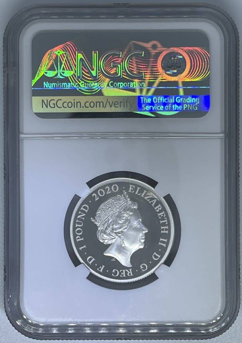 【超最高鑑定】2020年 007 ジェームズ ボンド 1ポンド 銀貨 NGC PF70UC イギリス アンティーク コイン 金貨 PCGS ロイヤルミント_画像2