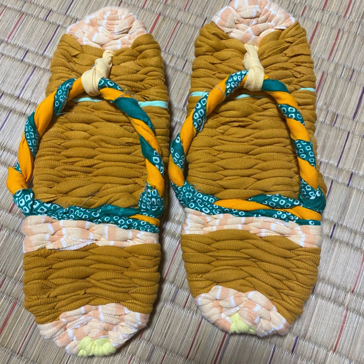 ハンドメイド　布草履　値下げしました。