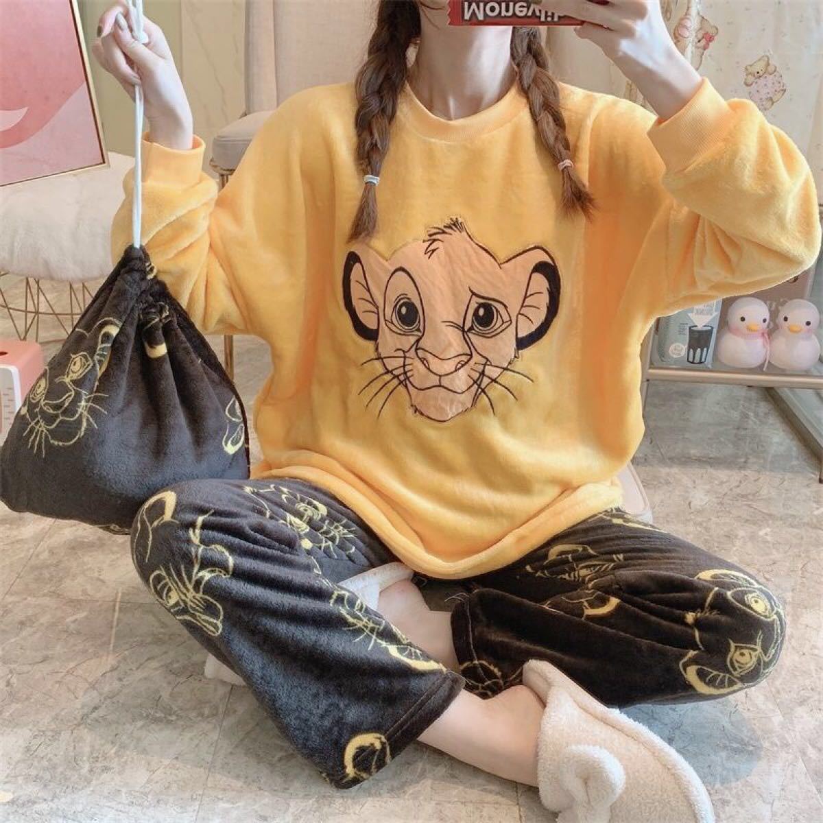 Paypayフリマ 大人気レディースパジャマ韓国風ルームウェア上下セット部屋着 キャラクター 可愛い Paypayフリマ 大人気レディースパジャマ韓国風ルームウェア上下セット部屋着 キャラクター 可愛い