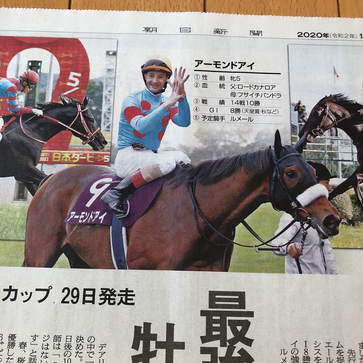 ★送料63円★JRA ジャパンカップ　柳楽優弥 /土屋太鳳 /松坂桃李 /高畑充希 /葵わかな /中川大志/アーモンドアイ 朝日新聞 2020.11.25_画像4