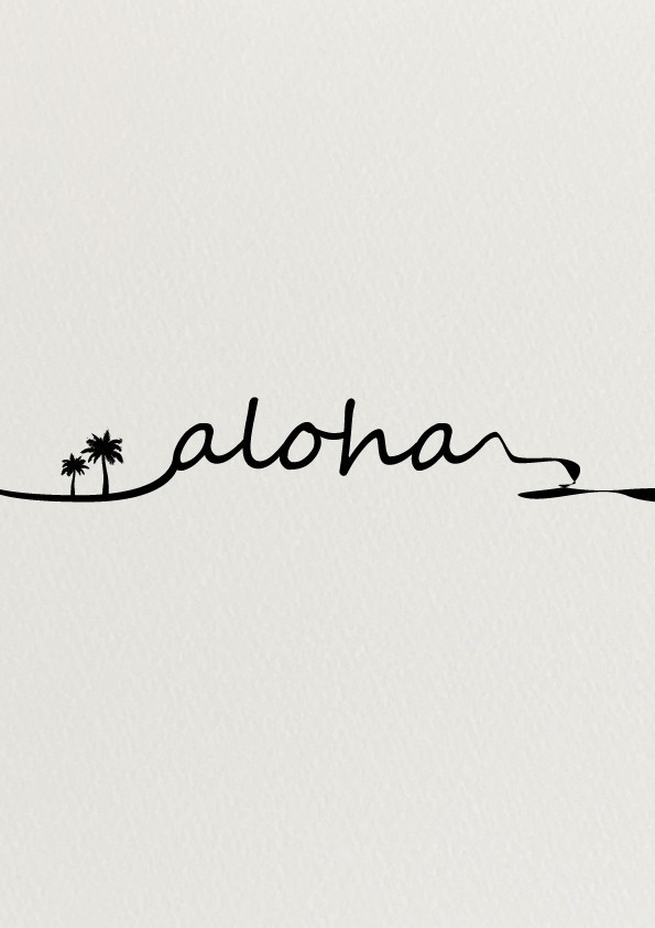 アートポスター / インテリアポスター / aloha / ハワイ / 愛