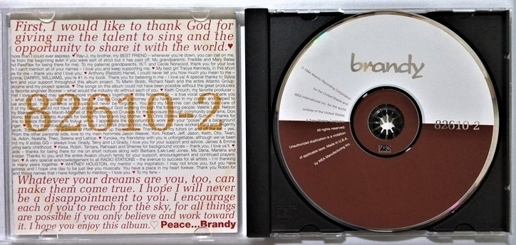 中古CD　Brandy『 Brandy 』品番：82610-2 / 輸入盤_画像2