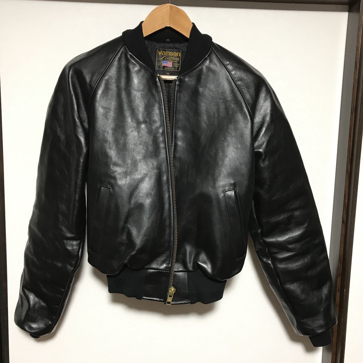 美品☆VANSON ☆バンソン ☆レザージャケット ☆34サイズ