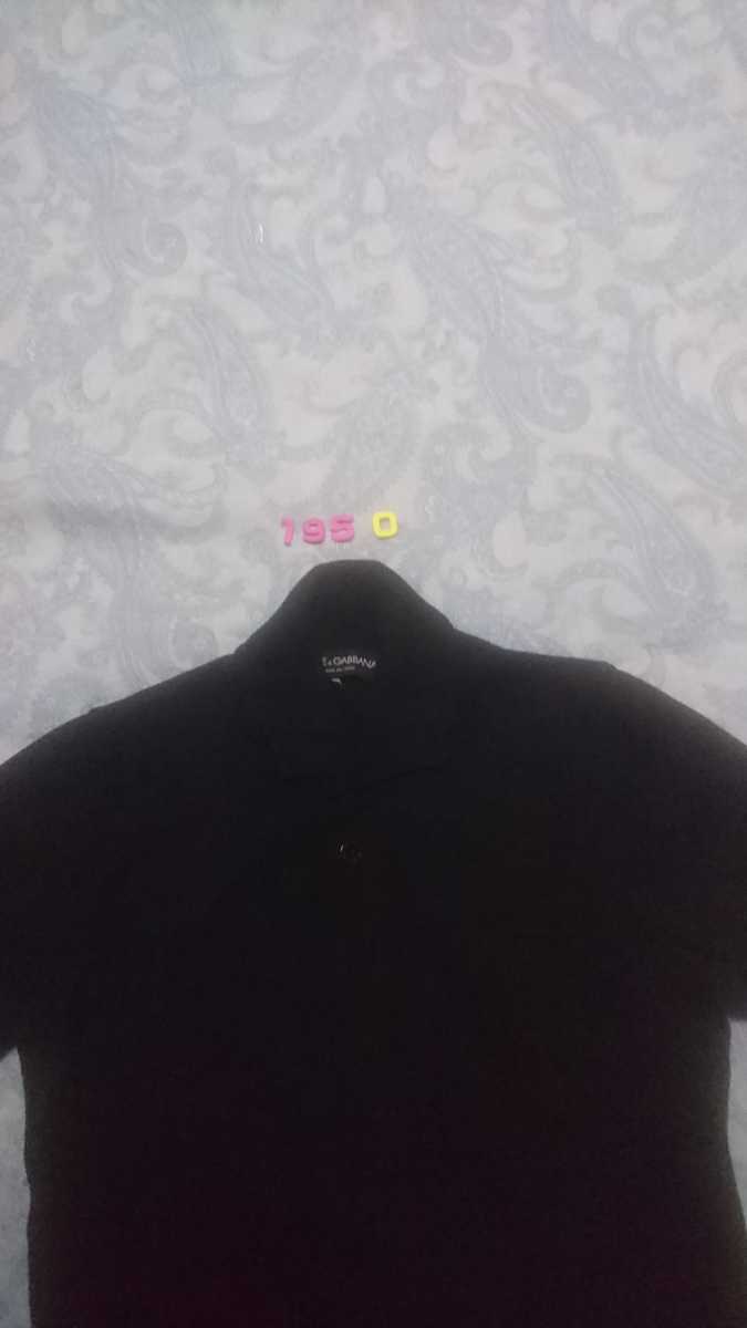 1950　ドルチェ＆ガッバーナの 半袖黒色ニットポロシャツ イタリア ミラノ ジャパン　南青山_画像4