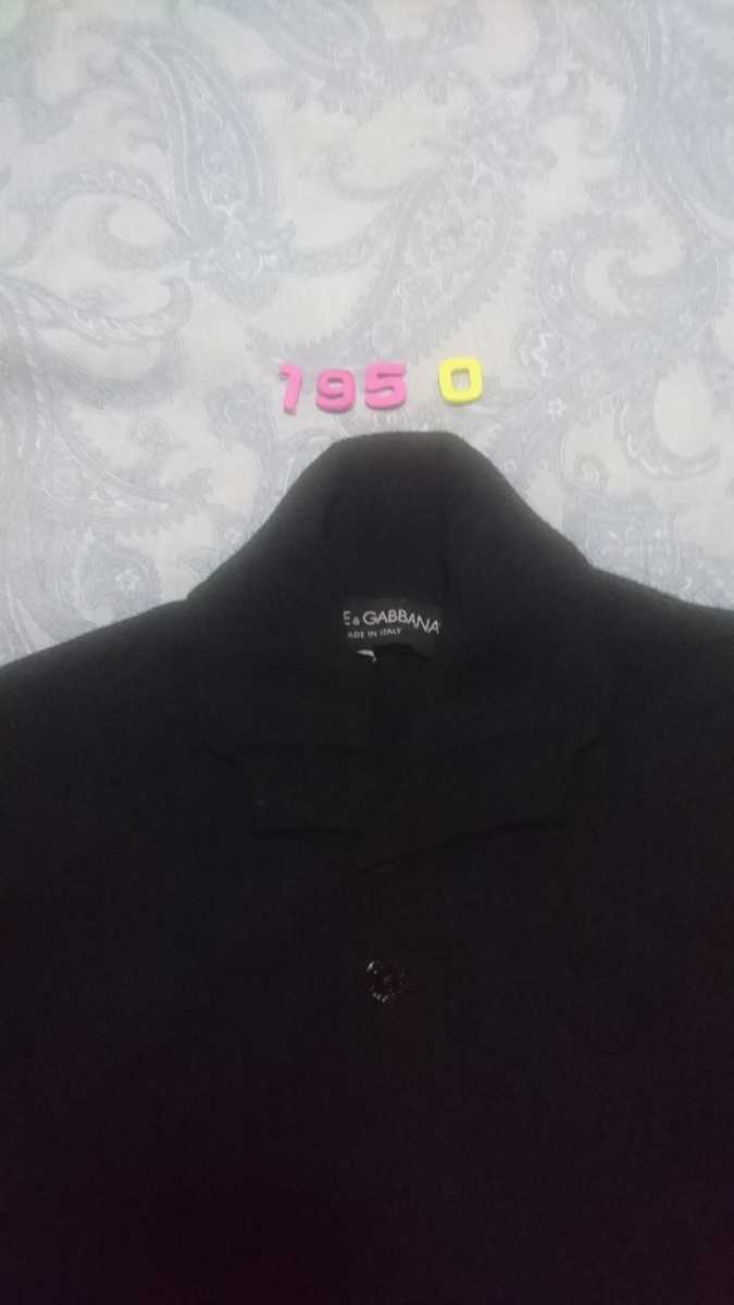 1950　ドルチェ＆ガッバーナの 半袖黒色ニットポロシャツ イタリア ミラノ ジャパン　南青山_画像2