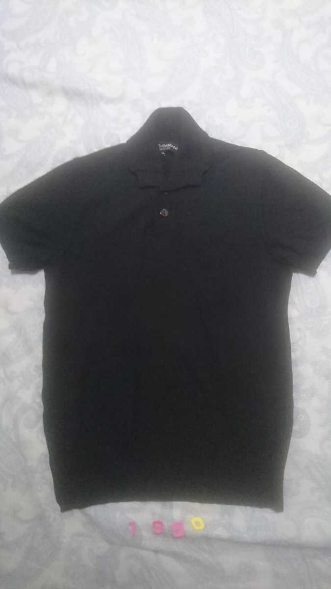 1950ドルチェ＆ガッバーナ半袖黒色ニットポロシャツ イタリア ミラノ ジャパン　南青山付属品なし
