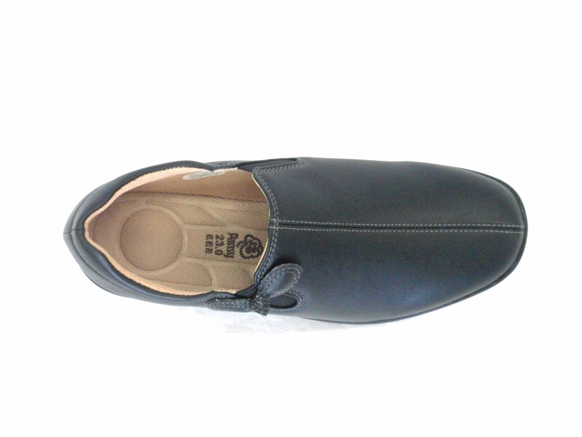 Pansy pansy 4440 24.0cm black slip-on shoes casual shoes light weight 