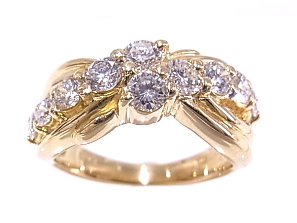 指輪 750 K18 YG イエローゴールド ノーブランド リング ダイヤモンド1.00ct 【】【程度A】【美品】