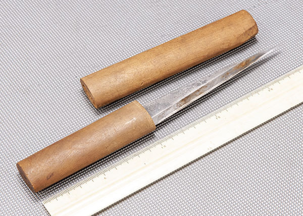 三木章 小刀 刃渡り130mm在銘品 K327