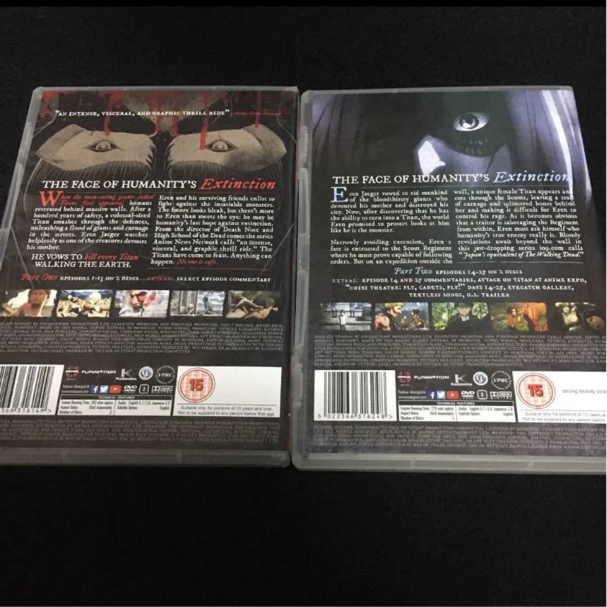 進撃の巨人  DVD 1期　3期 海外版　英語