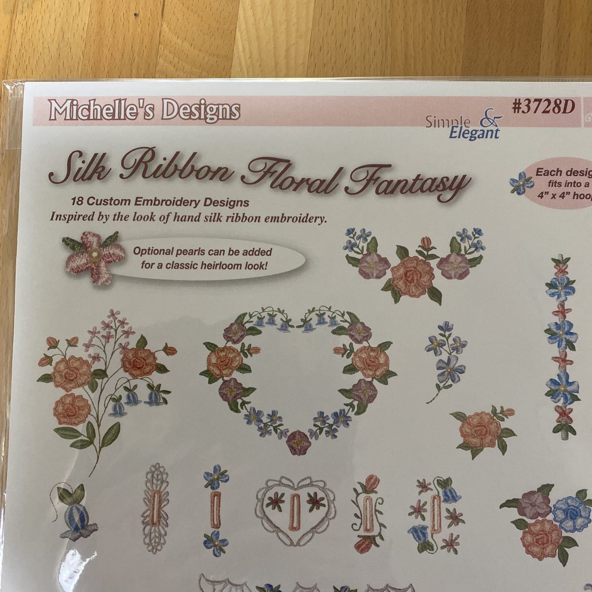 CD-ROM 刺繍データ　Silk Ribbon Floral Fantasy模様　花の刺繍模様のデーター（刺しゅうカード刺繍カードではありません_画像3