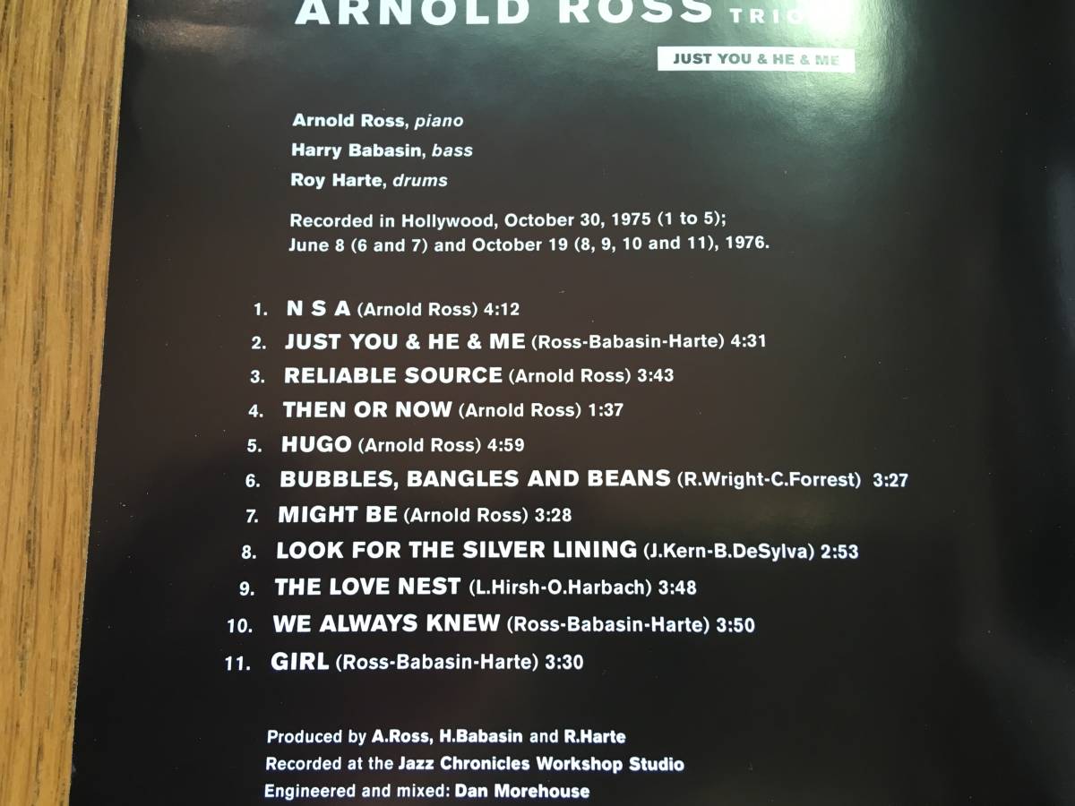 ★ピアノ・トリオ！アーノルド・ロス ARNOLD ROSS TRIO _画像2