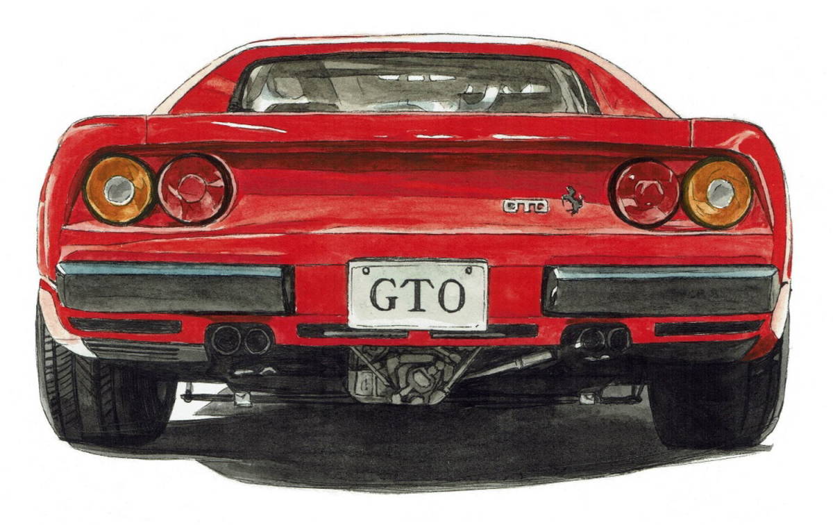 GC-1577フェラーリ288GTO/458・GC-1578フェラーリ288GTO/F12限定版画300部直筆サイン有 額装済●作家 平右ヱ門 希望ナンバーをお選び下さい_フェラーリ 288GTO 1984