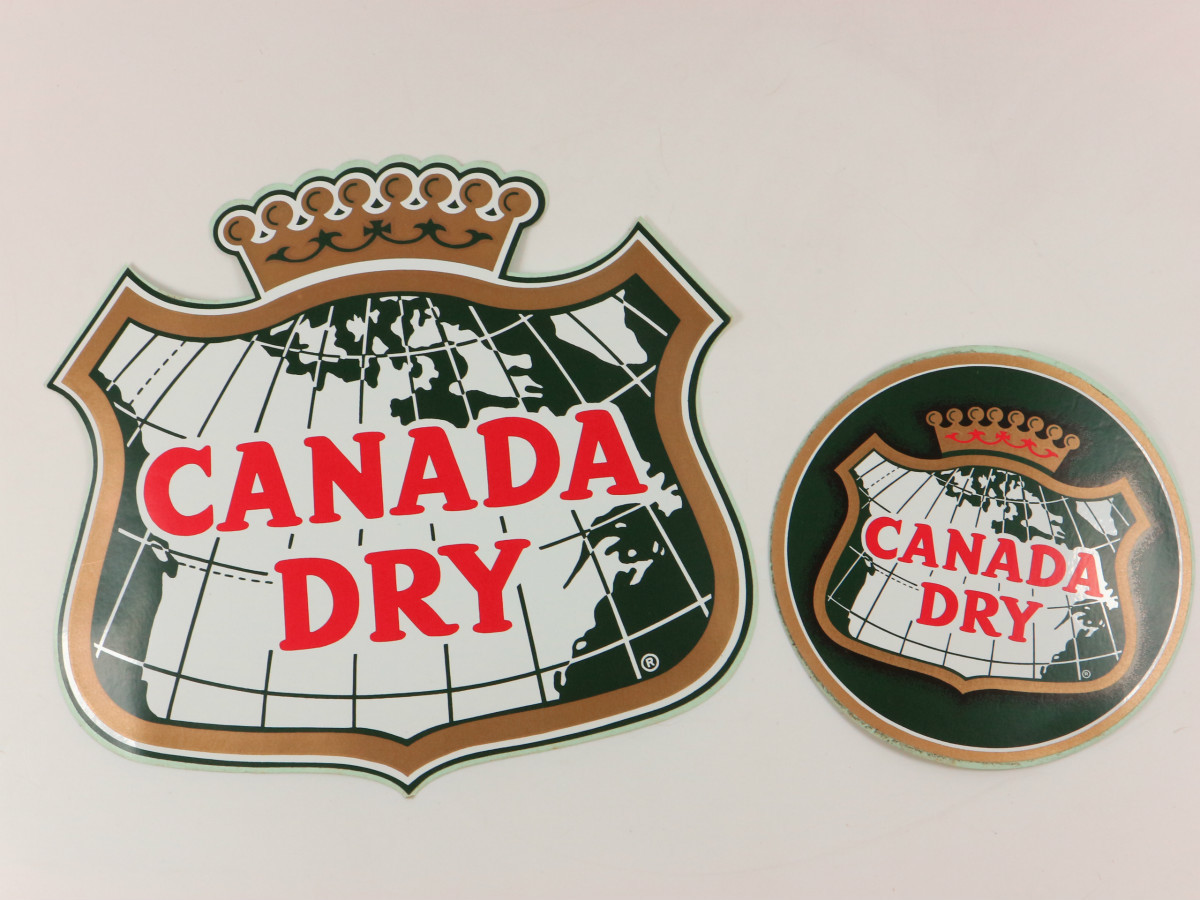 **昭和レトロ カナダドライ 大型 ステッカー 未使用品**CANADA DRY ジンジャーエール_画像1