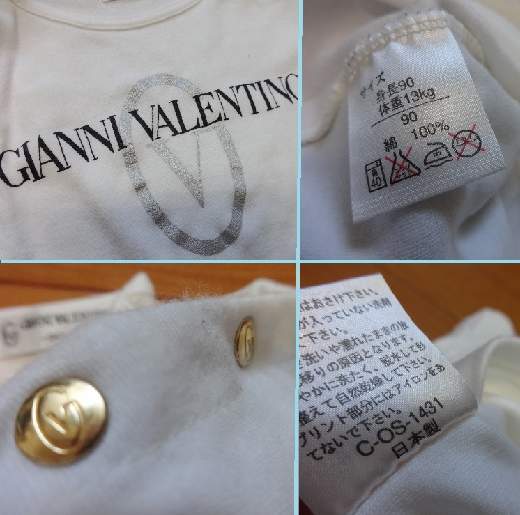 バレンチノ 長袖ロンＴ BABY【 ９０ cm 】日本製 ＫＩＤＳ GIANNI VALENTINO_画像3