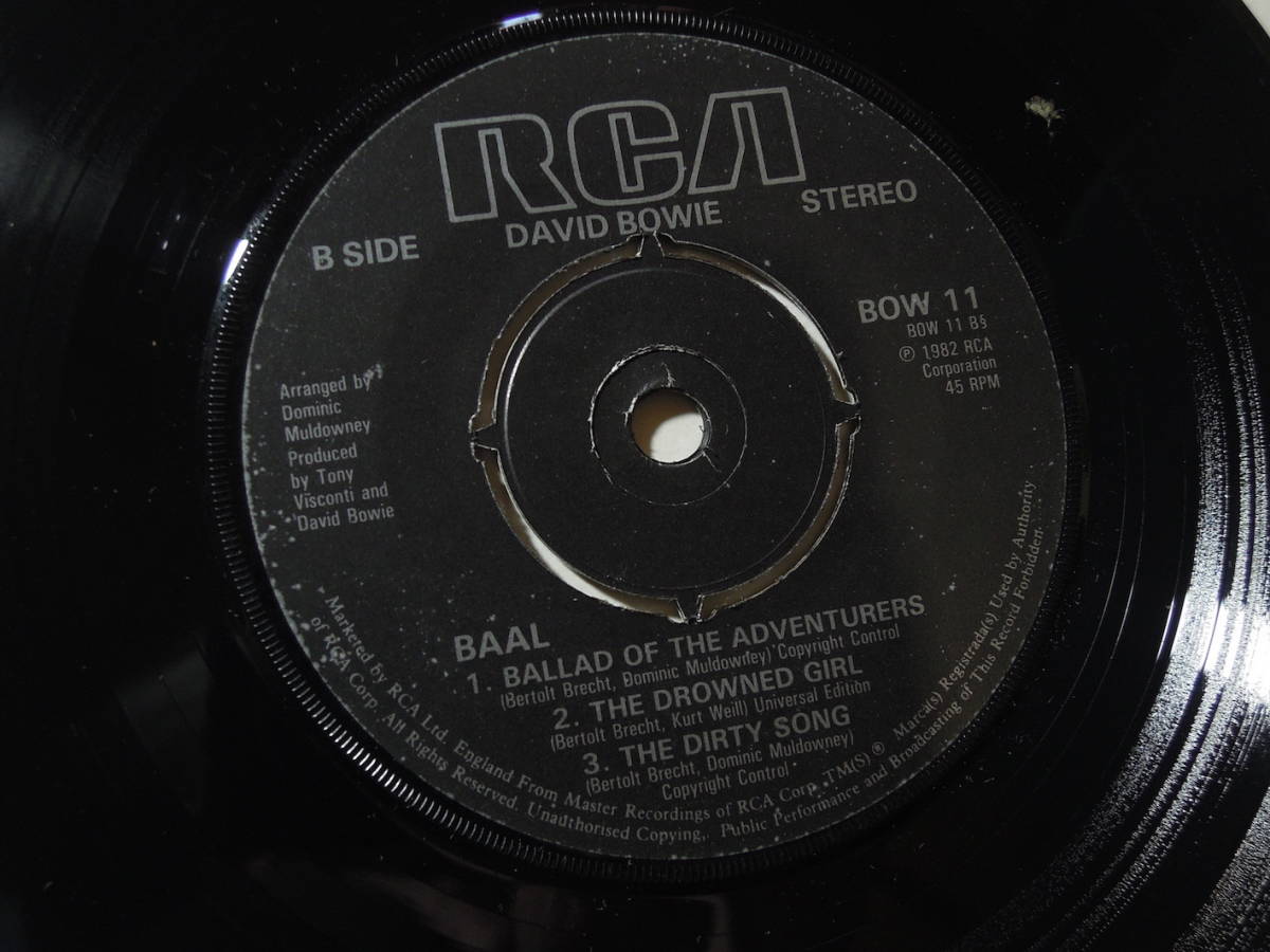 David Bowie・In Bertolt Brecht’s Baal　UK original 7”　5 tracks EP_21022702